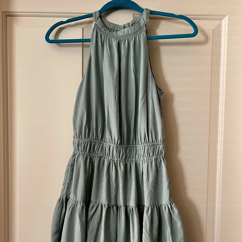 Japna Green Chiffon Dress